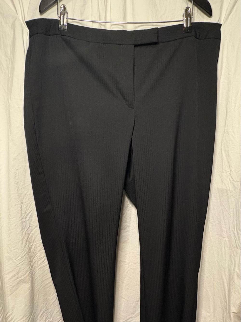 Lane Bryant Black Tailored Straight-Leg Dress Trousers